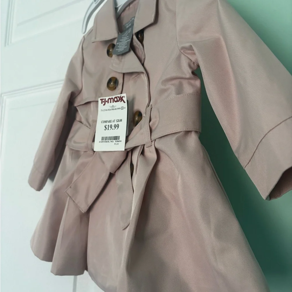 Tan Kids Trench Coat - Picture 4 of 5